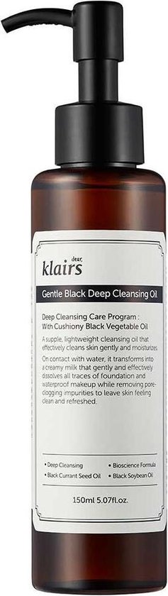 237x840-4 Klairs - Gentle Black Deep Cleansing Oil - Afbeelding 1