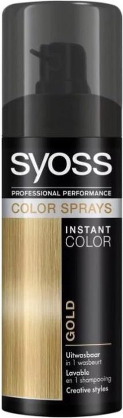 247x840-43 Syoss Color spray gold - 120 ml - Kleurspray - Haarspray. - Afbeelding 1