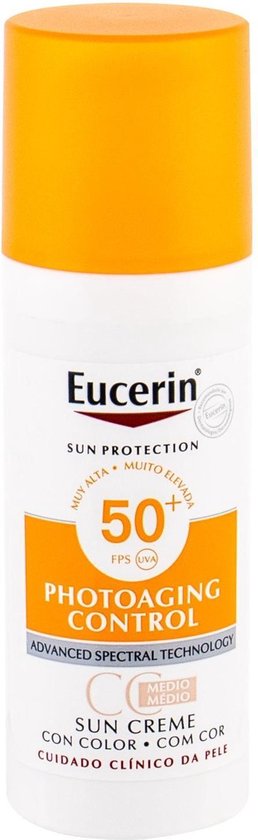 258x840-39 Sun Protection with Colour Eucerin Photoaging Control Tinted Medium SPF 50+ (50 ml) - Afbeelding 1