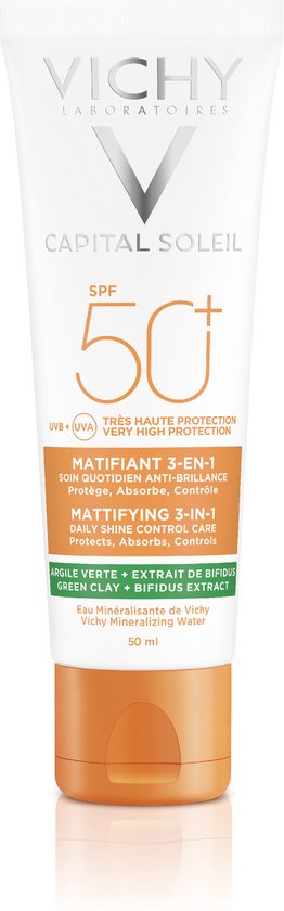 262x840-77 Vichy Capital Soleil Anti-Glimmen Zonnebrand SPF50 - 50ml - tegen onzuiverheden - Afbeelding 1
