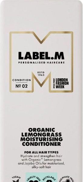 Label.M Lemongrass Organic Moisturising Conditioner - 300 ml - Conditioner voor ieder haartype