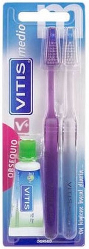 301x840-45 Vitis Vitis Toothbrush Medium Lot 3 Pcs - Afbeelding 1