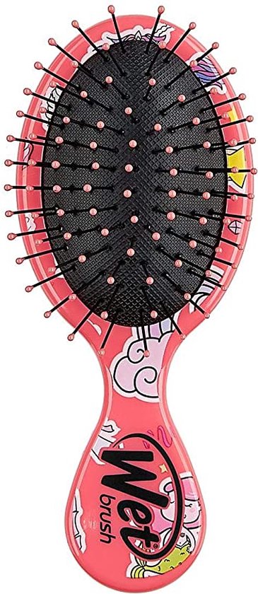 365x840-39 Wet Brush - mini haarborstel kids - Happy Hair - Roze - Afbeelding 1