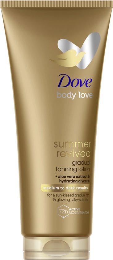 366x840-3 Dove Body Love Zelfbruinende Bodylotion - Summer Revived Medium-Dark - lotion verrijkt met aloë vera-extract en glycerine - 200 ml - Afbeelding 1