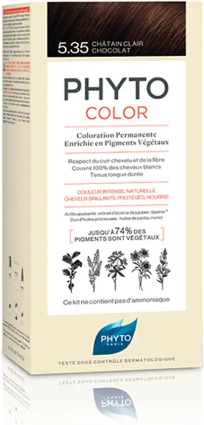 404x840-124 Phytocolor #5.35-light Chocolate Brown By Phyto 9 G - Afbeelding 1