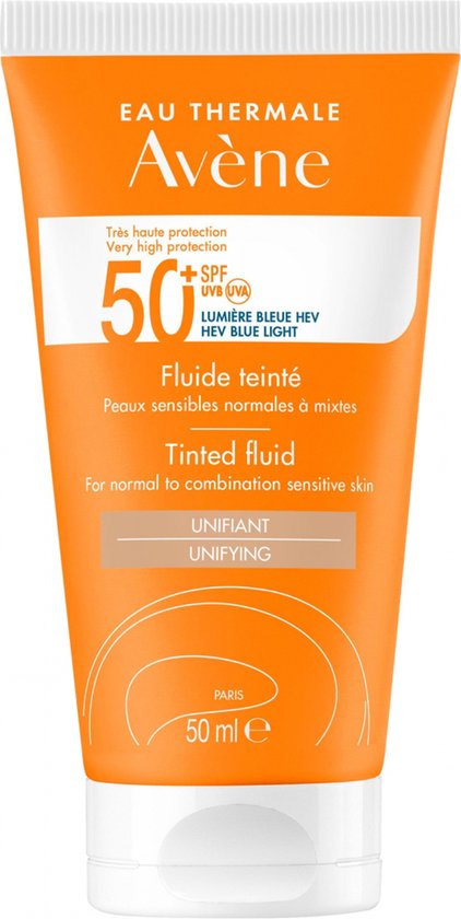 422x840-31 Zonnebrandcrème met Kleur Avene Tinted Fluid SPF50+ (50 ml) - Afbeelding 1