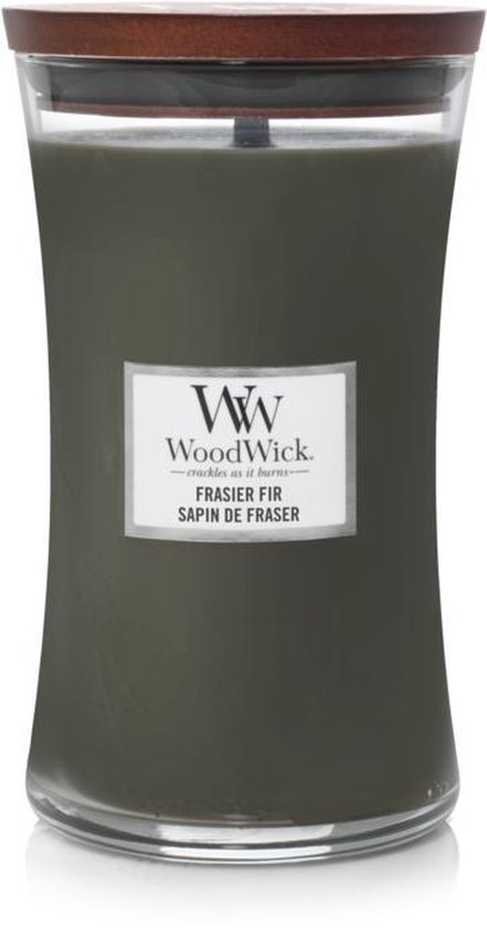 441x840-105 WoodWick Hourglass Large Geurkaars - Frasier Fir - Afbeelding 1