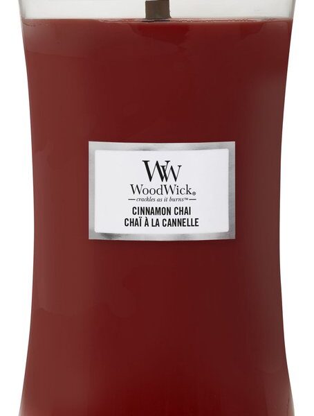 WoodWick Hourglass Large Geurkaars - Cinnamon Chai
