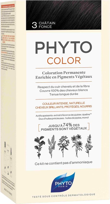 454x840-177 Phytocolor By Phyto #3-dark Brown - Afbeelding 1