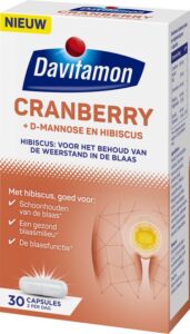 Davitamon Cranberry - Cranberry capsules met D-Mannose en Hibiscus- Voedingssupplement - 30 capsules - Afbeelding 2