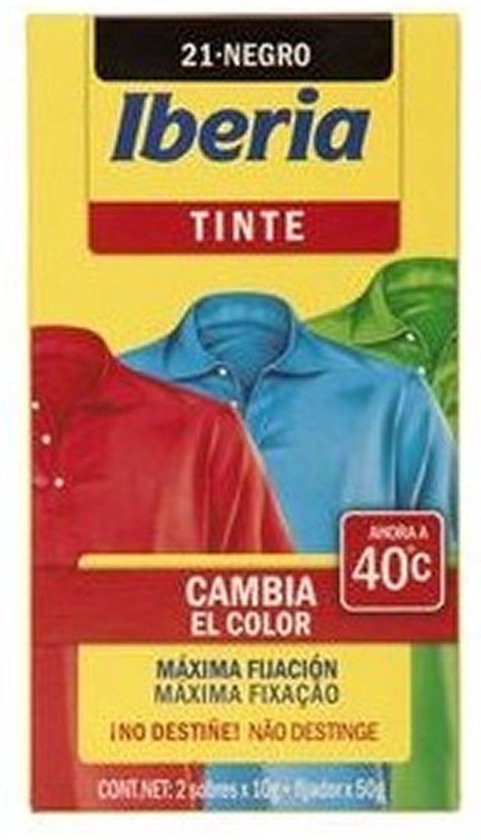 481x840-33 Clothes Dye Tintes Iberia Black 70 g - Afbeelding 1