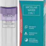 Remescar Micellair Water 3 in 1 - Gezichtsreiniger met vitamine C en Hyaluronzuur, Make Up Remover voor intensieve reiniging van de huid en verwijdering van onzuiverheden, Face Wash voor hydratatie en reiniging, 200 ml