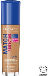 Match Perfection Foundation Spf20 By Rimmel #200-soft-beige-30ml - Afbeelding 3