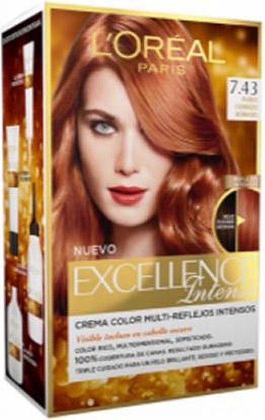 530x840-22 L'oréal Paris Excellence Intense Tinte #7,43 Rubio Cobrizo Dorado 1 U - Afbeelding 1