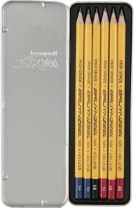 mXz blik 6 grafietpotloden diverse hardheden 2H t/m 4B - Afbeelding 2