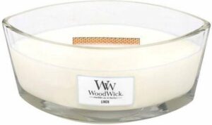 WoodWick Heartwick Flame Ellipse Geurkaars - Linen - Afbeelding 3