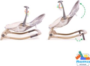 Maxenza Let's Play 2-in-1 Smart Schommelstoel Baby - Vibrerend - Automatisch - Geluiden - Controle Paneel - Verstelbaar - Afbeelding 2