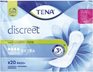 Normaal Maandverband zonder vleugels Tena Discreet Extra 20 Stuks - Afbeelding 2