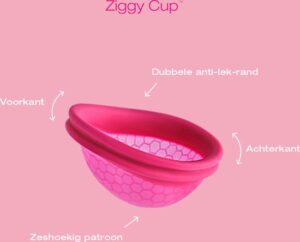 Intimina Ziggy Cup – extra dunne herbruikbare menstruatiecup met plat design - Afbeelding 3