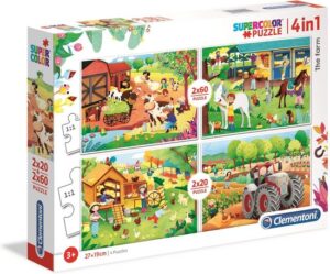 Clementoni Legpuzzel 4-in-1 Boerderij 160 Stukjes 4-delig - Afbeelding 3