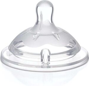 Chicco Fopspeen 4m+ Recht Siliconen Transparant 2 Stuks