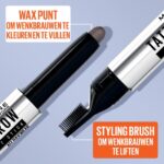 Maybelline New York - Tattoo Brow Lift Stick - 03 Medium Brown - Bruin Wenkbrauwpotlood met Stylingborstel - Afbeelding 4