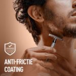 King C. Gillette Double Edge Safety Razor - 5 Navulmesjes - Afbeelding 3