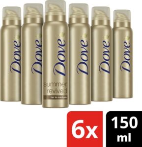 Dove DermaSpa Zelfbruiner Tanning Mousse Fair-Medium voor een zomers gebruinde huid - 150ML - Afbeelding 4