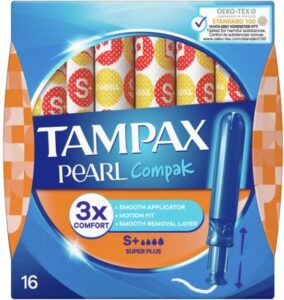 Tampax Pearl Compak Tampa3n Super Plus 16 Uds - Afbeelding 2