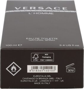 Versace L'Homme 100 ml Eau de Toilette - Herenparfum - Afbeelding 3