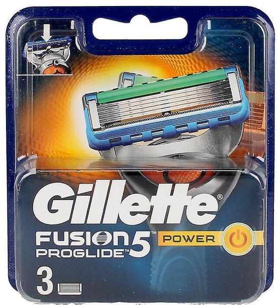 550x605-1 Gillette Fusion5 ProGlide Power Scheermesjes - 3 Scheermesjes - Afbeelding 1