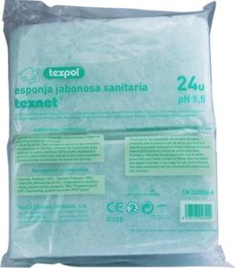 264 Zeepachtige Sponzen Badspons 12 x 20 x 1 cm (10 zakken van 24 sponzen) Ideaal voor ziekenhuizen, mensen met beperkte mobiliteit, VAKANTIE, HOTEL, ONDERWEG, VERRE REIZEN - Afbeelding 3