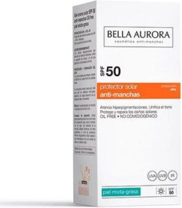 Anti Bruine vlekken Zonnebrandcrème Spf 50 Bella Aurora 3113 - Afbeelding 2