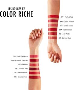 L’Oréal Paris Color Riche Satin Lipstick - Verzorgende, Lippenstift Verrijkt met Arganolie - 377 Perfect Red- Rood - 4,54 gr - Afbeelding 3