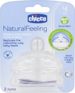 Chicco Fopspeen 4m+ Recht Siliconen Transparant 2 Stuks - Afbeelding 3