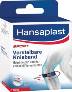 Hansaplast Sport - Verstelbare Knieband - 1 stuk - Unisex