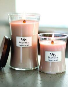 WoodWick Hourglass Large Geurkaars - Vanilla & Sea Salt - Afbeelding 4