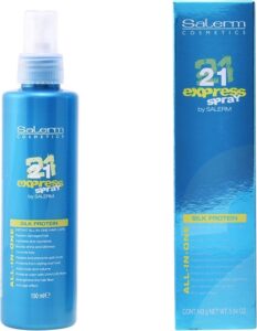 Haarmasker zonder spoeling 21 Express Silk Protein Spray Salerm (150 ml)