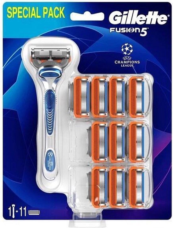 550x726-41 Gillette - Fusion 5 Set - Special Pack - 11 mesjes + houder - Afbeelding 1