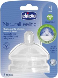 Chicco Fopspeen 4m+ Recht Siliconen Transparant 2 Stuks - Afbeelding 2