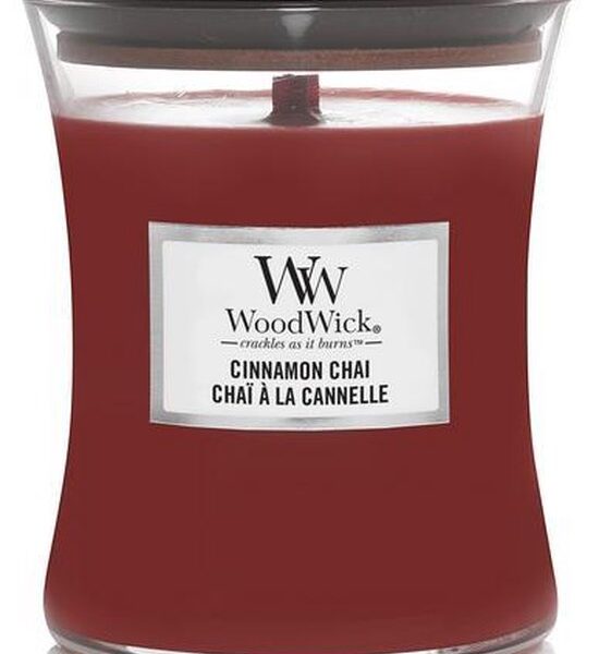 WoodWick Hourglass Medium Geurkaars - Cinnamon Chai