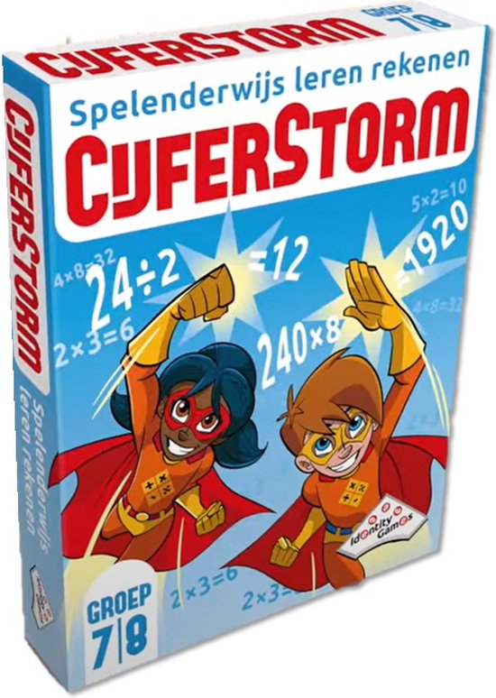 550x774-10 Identity Games Cijferstorm Groep 7 en 8 - Kaartspel - Afbeelding 1