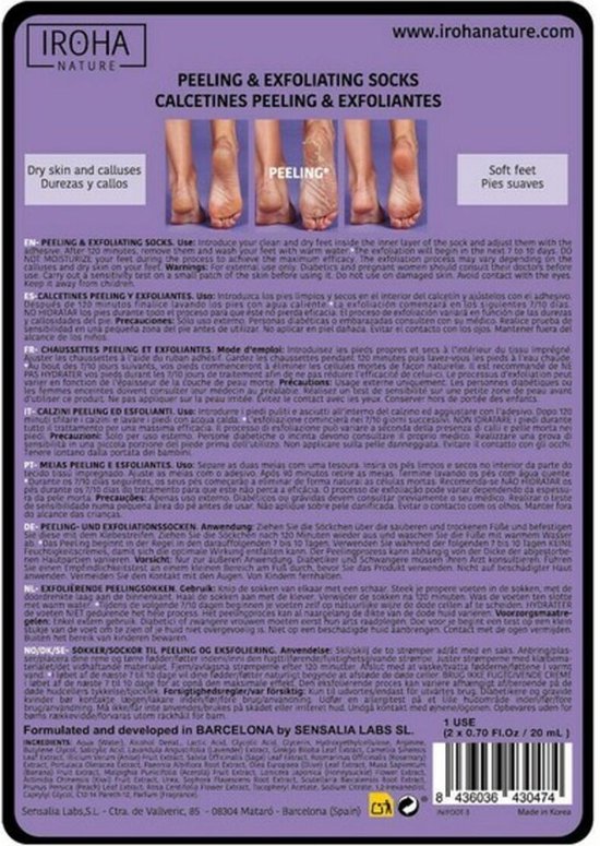 550x775-25 Iroha Lavander Foot Mask Socks Exfoliation - Afbeelding 1
